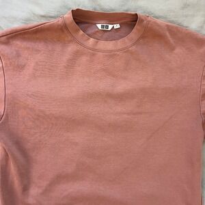 UNIQLO U AIRism T Shirt Mens Size Medium Dusty Rose Short Sleeve Cotton Blend